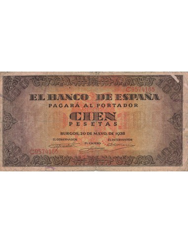 Espagne 100 pesetas 1938
