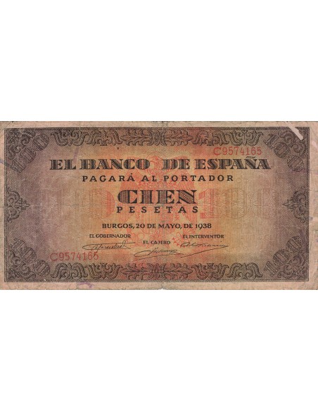 Espagne 100 pesetas 1938