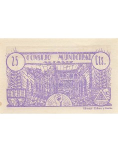 Espagne 25 centimos 1937 2