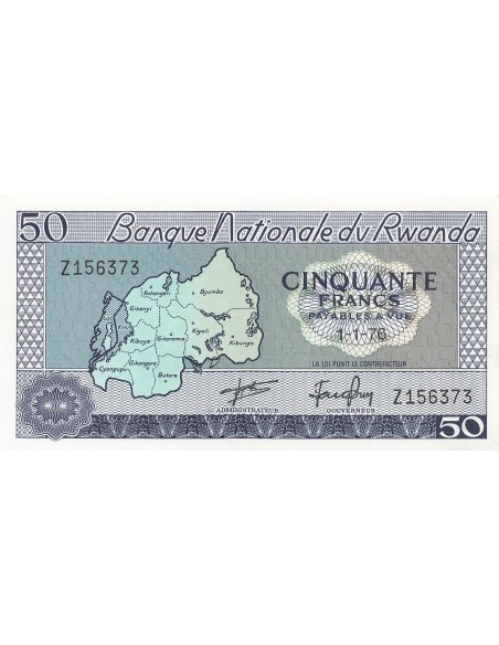 Rwanda 50 francs 1976