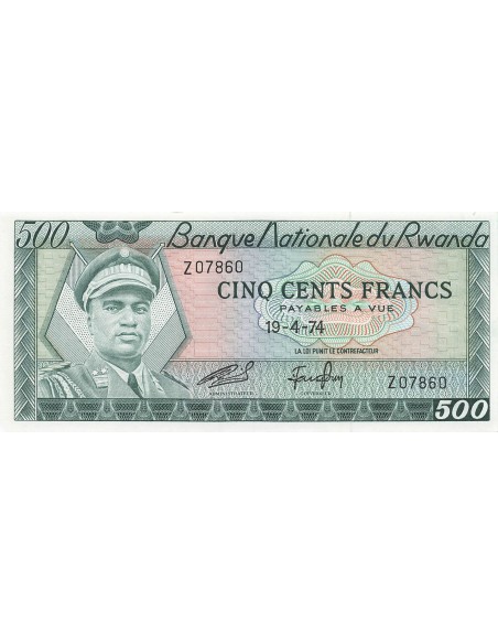 Rwanda 500 francs 1974