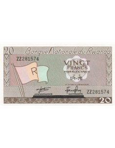 Rwanda 20 francs 1976