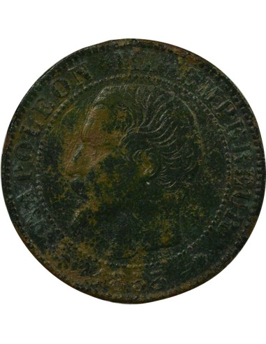 Napoléon III Tête nue 5 centimes Bronze 1855 MA Marseille