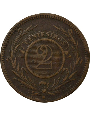 Uruguay 2 centesimos Bronze 1869 (1870) Londres
