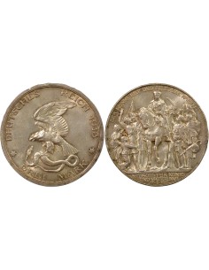 Etats Allemands (Prusse) Guillaume II Déclaration de Guerre 3 mark Argent 1913 A Berlin