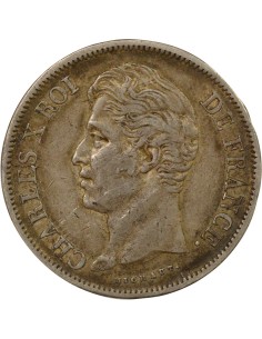 Charles X 2e Type 5 francs Argent 1829 B Rouen 2