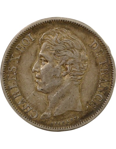 Charles X 2e Type 5 francs Argent 1829 B Rouen