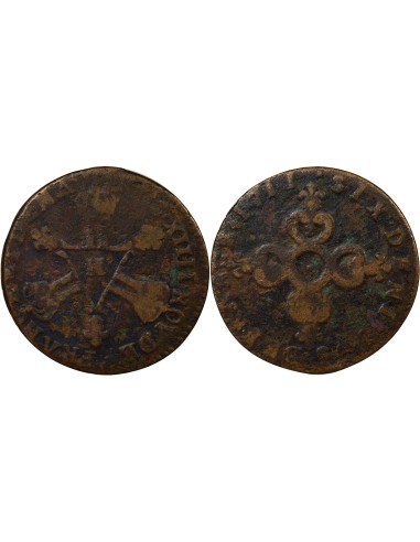 Louis XIV Dardenne 6 deniers Cuivre 1711 Montpellier
