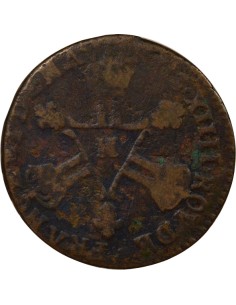 Louis XIV Dardenne 6 deniers Cuivre 1711 Montpellier 2