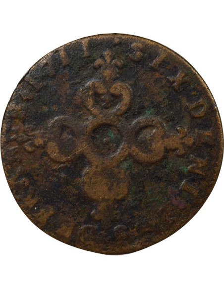 Louis XIV Dardenne 6 deniers Cuivre 1711 Montpellier