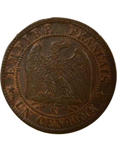 Napoléon III Tête Laurée 1 centime Bronze 1862 K Bordeaux