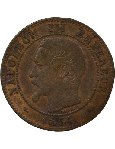 Napoléon III Tête nue 2 centimes Bronze 1854 A - Paris