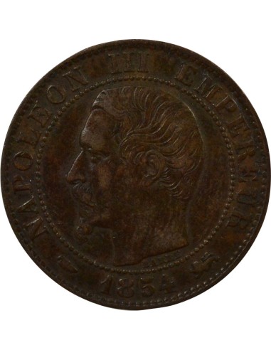 Napoléon III Tête nue 5 centimes Bronze 1854 D Lyon