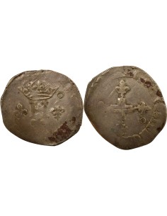 Henri III 2 sols Billon 1580-1590 N Montpellier