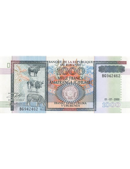 Burundi 1000 francs 2000