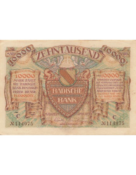 Baden 10000 mark 1923