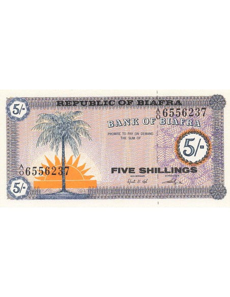 Biafra 5 shillings 1967