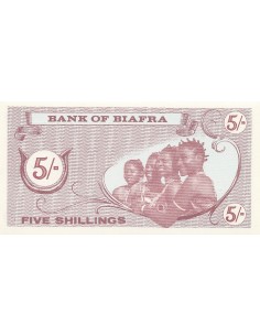 Biafra 5 shillings 1967 2