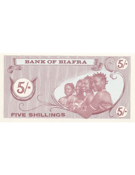 Biafra 5 shillings 1967