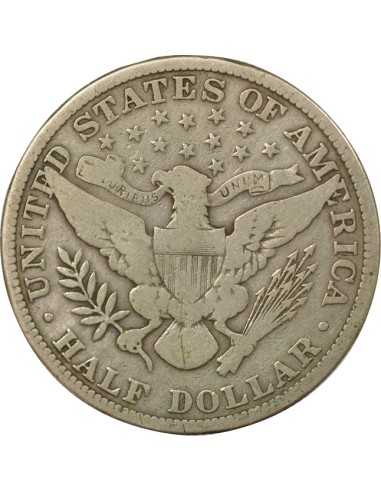 USA Barber 1/2 Dollar Argent 1908 Philadelphie