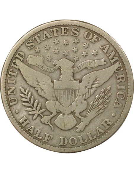 USA Barber 1/2 Dollar Argent 1908 Philadelphie