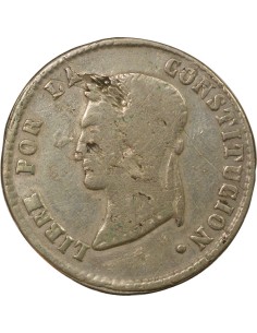 Bolivie Simon Bolivar 4 soles Argent 1856 PTS Potosi 2