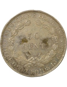 Indo-Chine Fr. 50 centimes Argent 1936 A Paris 2