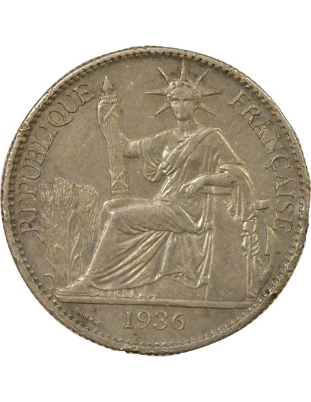 Indo-Chine Fr. 50 centimes Argent 1936 A Paris
