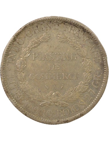 Indo-Chine Fr. Type 2 1 piastre Argent 1896 A - Paris