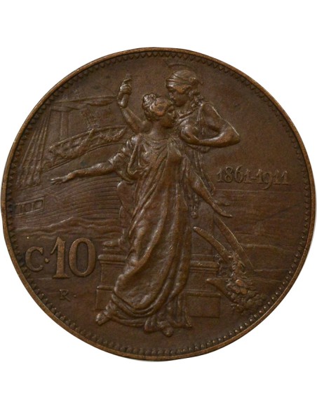Italie Victor Emanuele III 10 centesimi Bronze 1911 R Rome