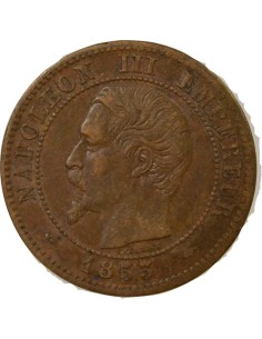 Napoléon III Tête nue 2 centimes Bronze 1853 A - Paris 2