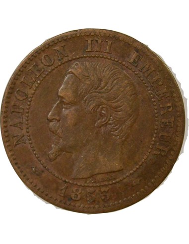 Napoléon III Tête nue 2 centimes Bronze 1853 A - Paris