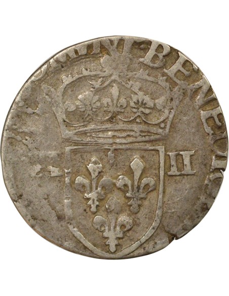 Roi de Navarre et de France Type 2 1/4 ecu Argent 1600 H La Rochelle