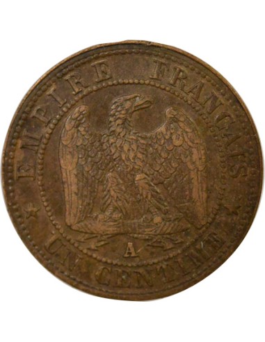 Napoléon III Tête nue 1 centime Bronze 1855 A - Paris