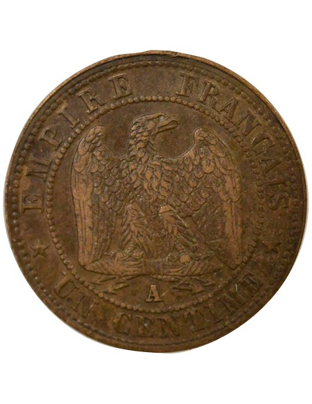 Napoléon III Tête nue 1 centime Bronze 1855 A - Paris