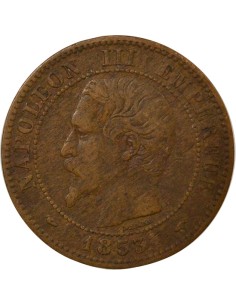 Napoléon III Tête nue 2 centimes Bronze 1853 A - Paris 2
