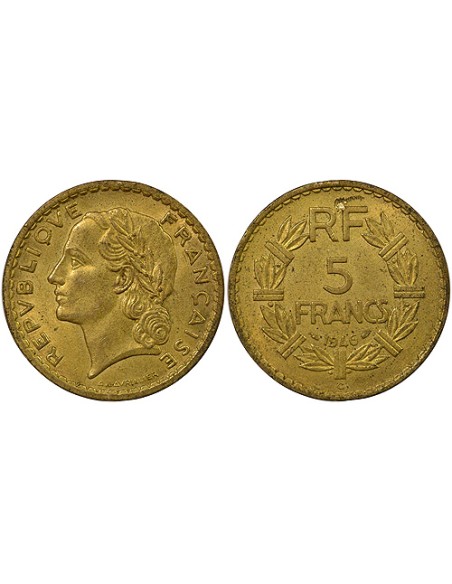 Lavrillier 5 francs Bronze-Alu 1946 C Castelsarrasin