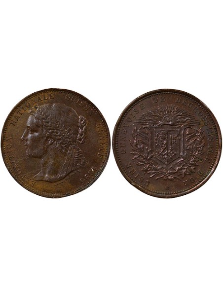 Suisse Usine Genévoise de Dégrossissage d'Or 1 médaille Cuivre 1896