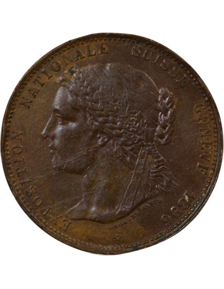 Suisse Usine Genévoise de Dégrossissage d'Or 1 médaille Cuivre 1896