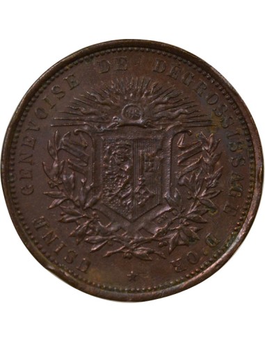 Suisse Usine Genévoise de Dégrossissage d'Or 1 médaille Cuivre 1896
