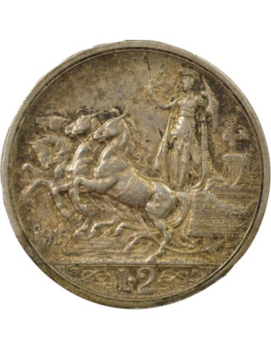 Italie Victor Emanuele III 2 lire Argent 1915 R Rome