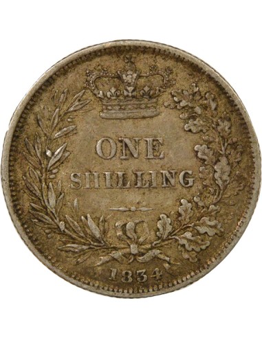 Grande Bretagne Guillaume IV 1 schilling Argent 1834 Londres