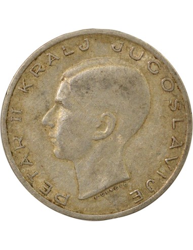 Roi de Yougoslavie 20 dinara Argent 1938