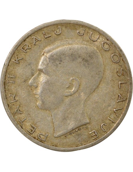 Roi de Yougoslavie 20 dinara Argent 1938