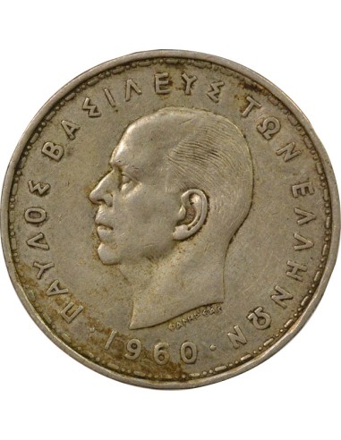 Grèce Paul Ier de Grèce 20 drachmai Argent 1960 Londres