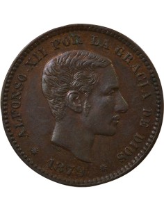Espagne Alphonse XII d'Espagne 5 centimos Cuivre 1879 Barcelone 2