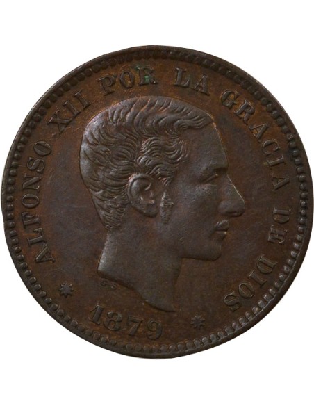 Espagne Alphonse XII d'Espagne 5 centimos Cuivre 1879 Barcelone