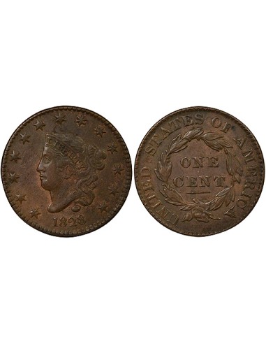 USA Type 1 1 cent Cuivre 1828 Philadelphie