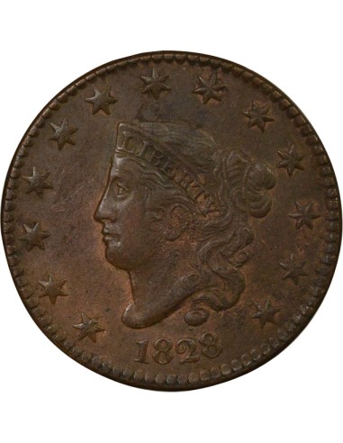 USA Type 1 1 cent Cuivre 1828 Philadelphie