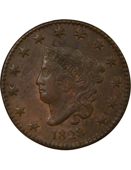 USA Type 1 1 cent Cuivre 1828 Philadelphie